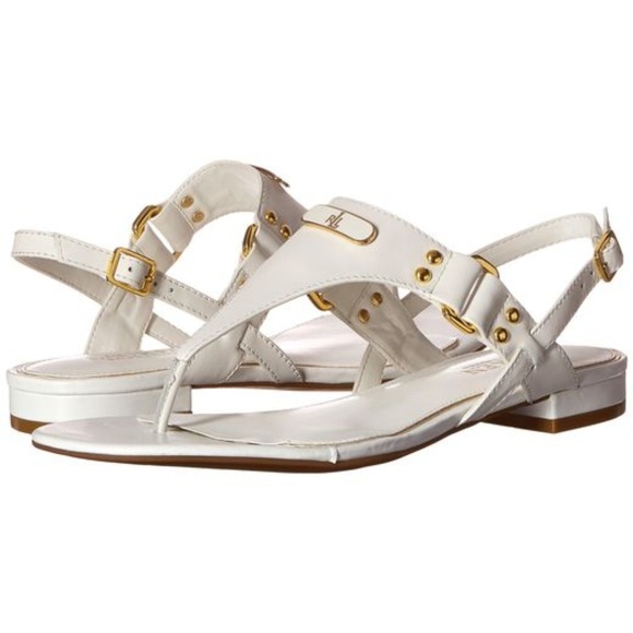 Ralph lauren white sandals Clearance